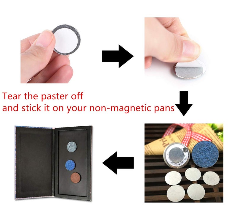 TUOKING 50Pcs Square Metal Stickers for Eyeshadow Magnetic Makeup Palette - Image 5